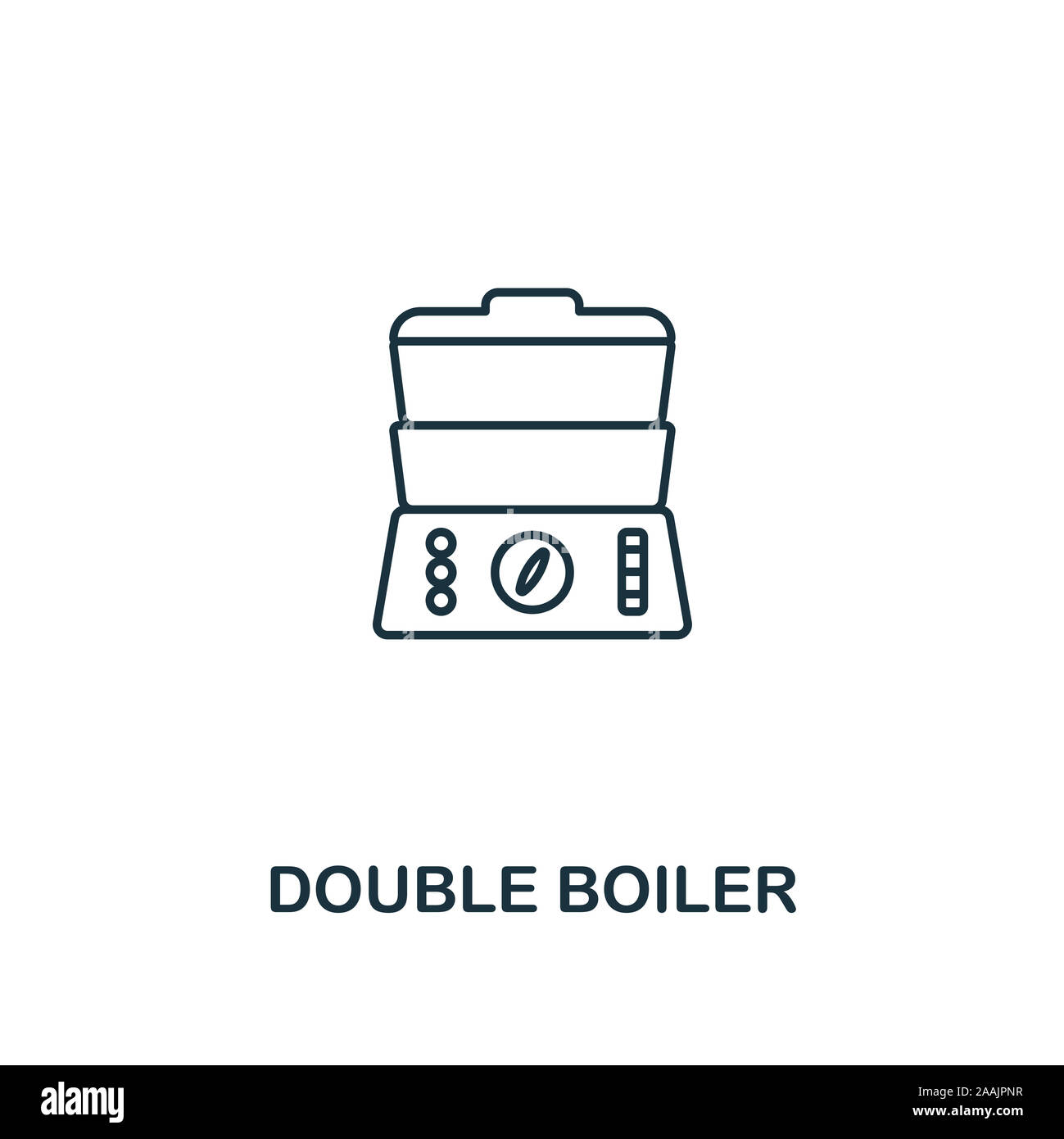 Double Boiler icon. Thin style design from household icons collection