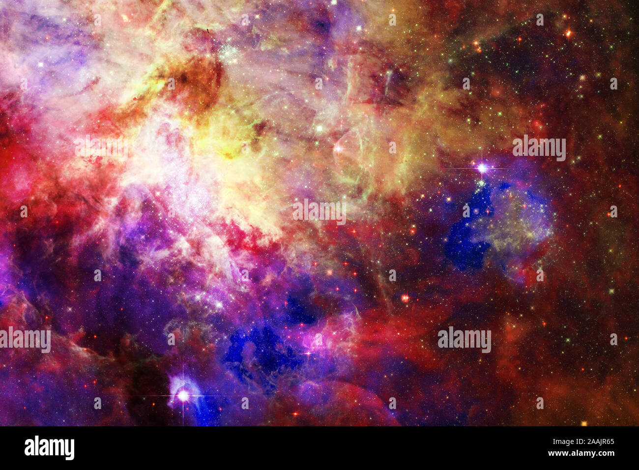 Nebula in outer space. Gas and dust clouds. Elements of this image