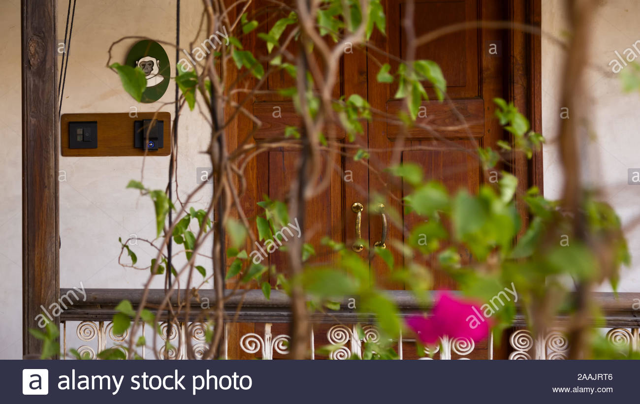 Camouflaged Wooden Door To One Of The Tourists Room At Heritage