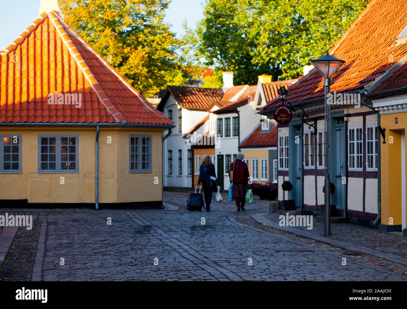 Odense Old Town Funen Denmark Stock Photo Alamy