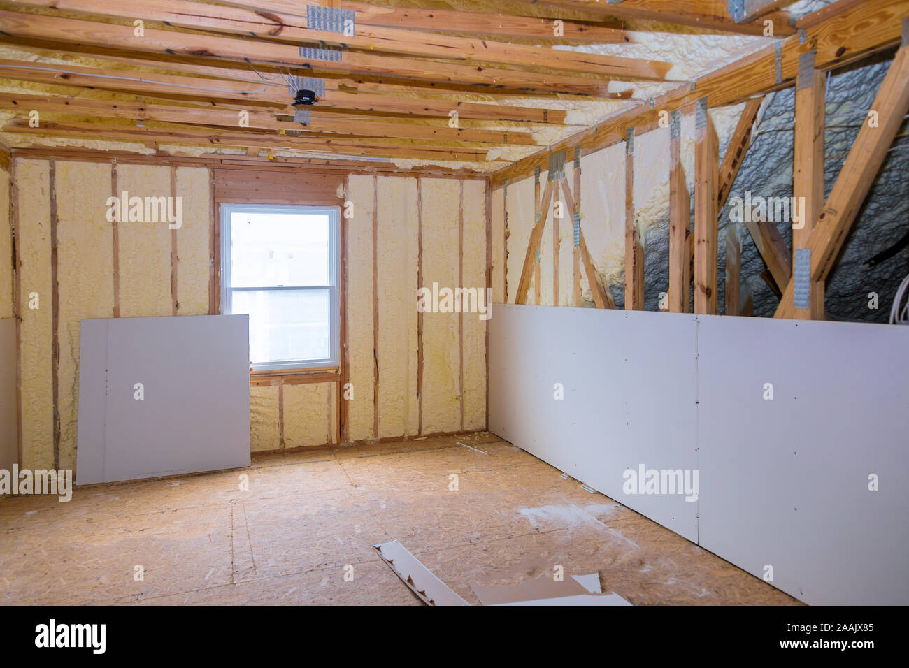 Insulation Of Attic With Thermal Insulation Cold Barrier And