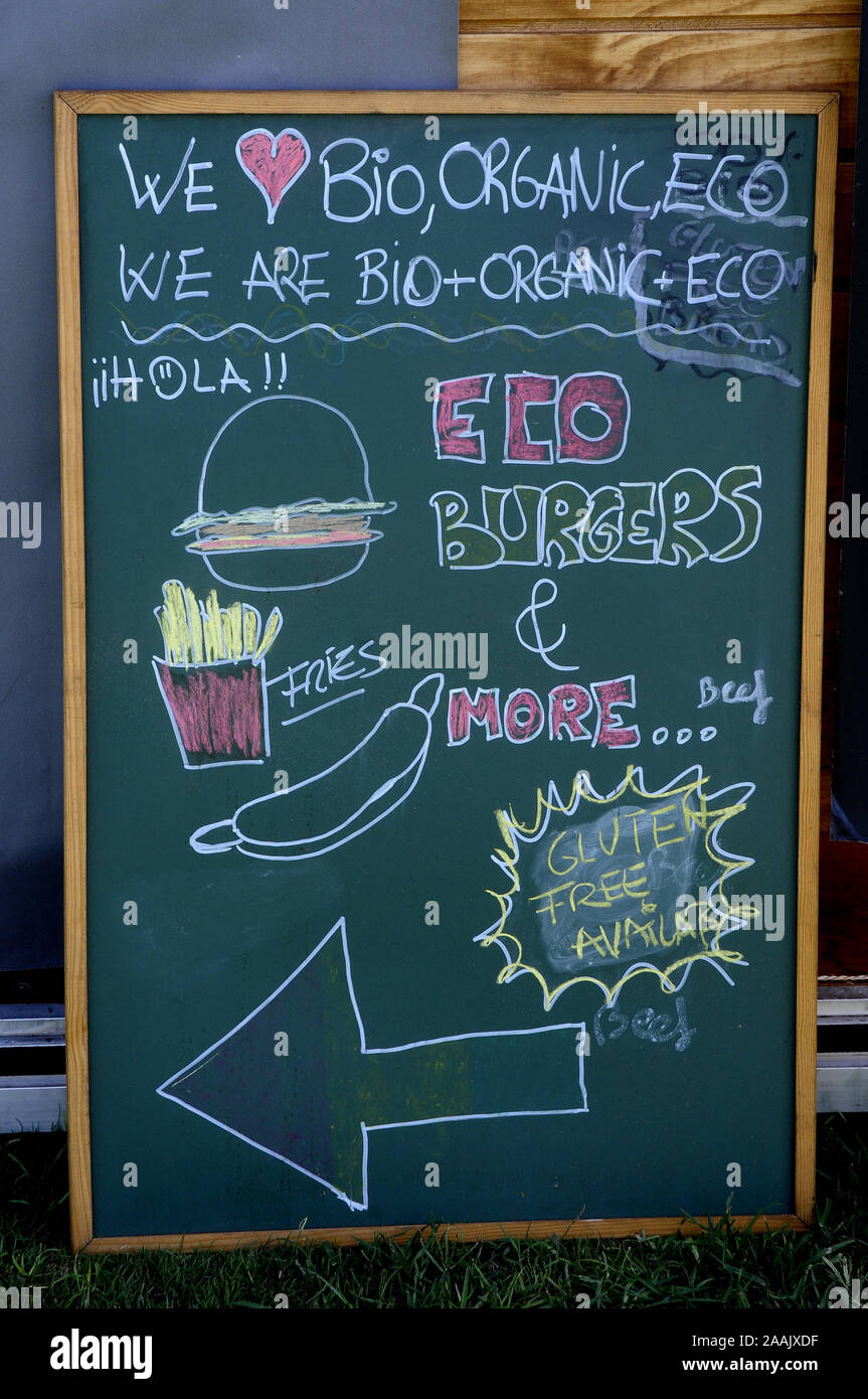 BLACKBOARD WITH DISHES AND PRICES Stock Photo Alamy