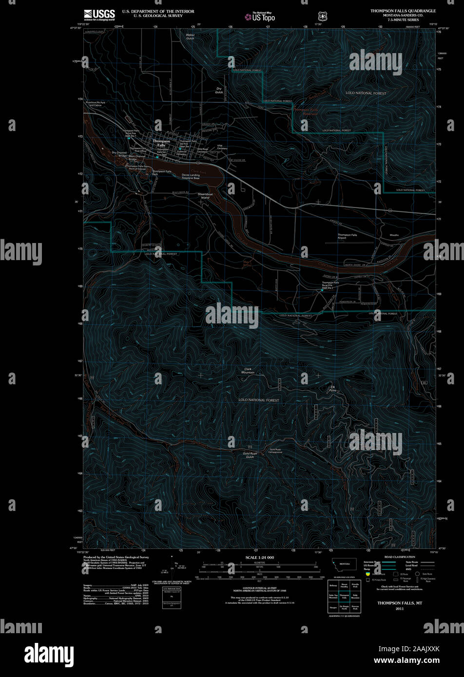 Thompson falls montana map hires stock photography and images Alamy