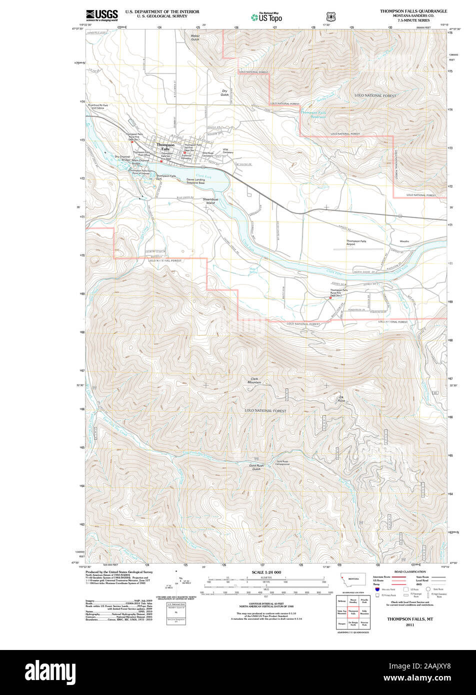 Thompson falls map hires stock photography and images Alamy