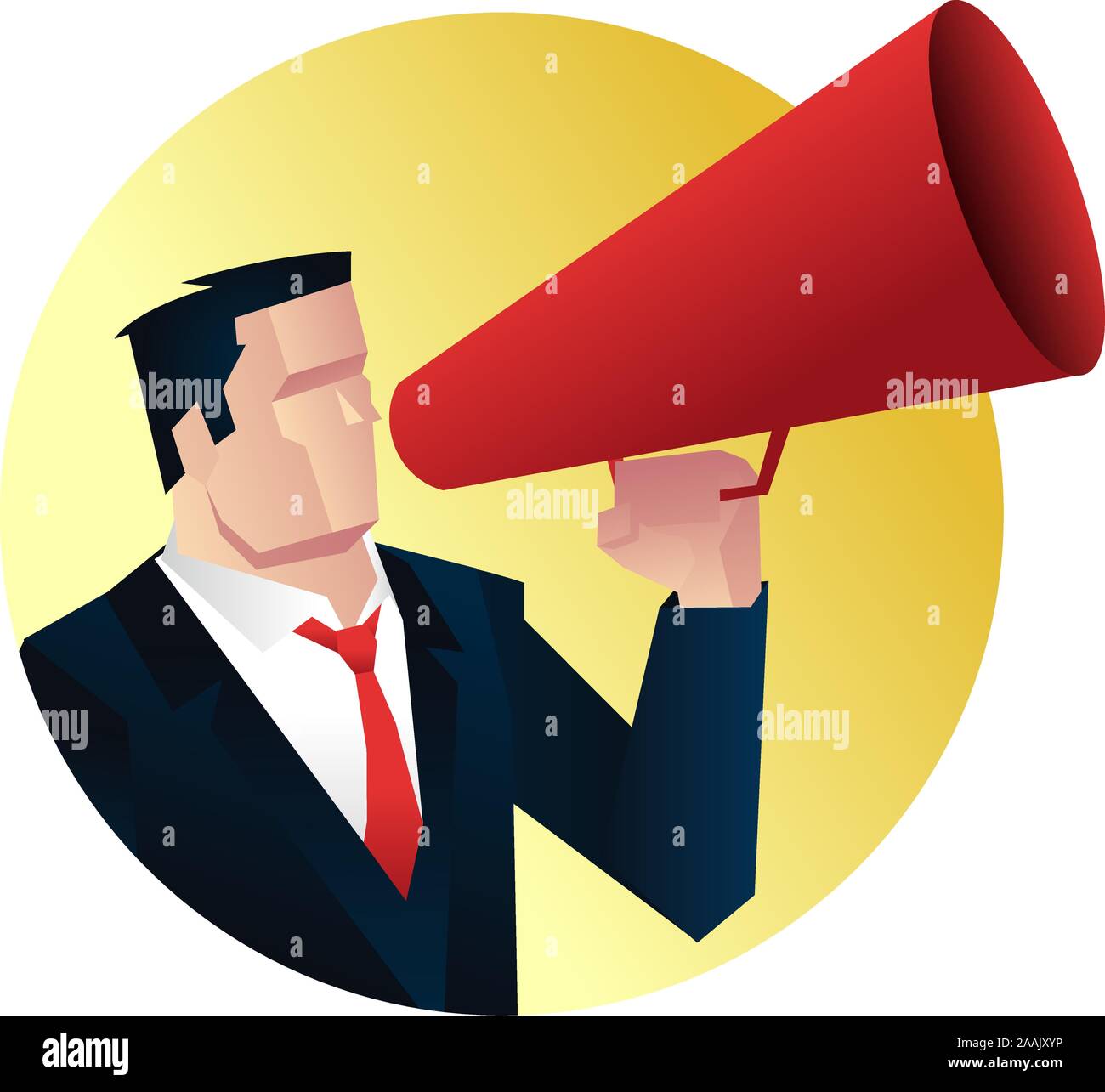 Man with megaphone Stock Vector Image & Art - Alamy