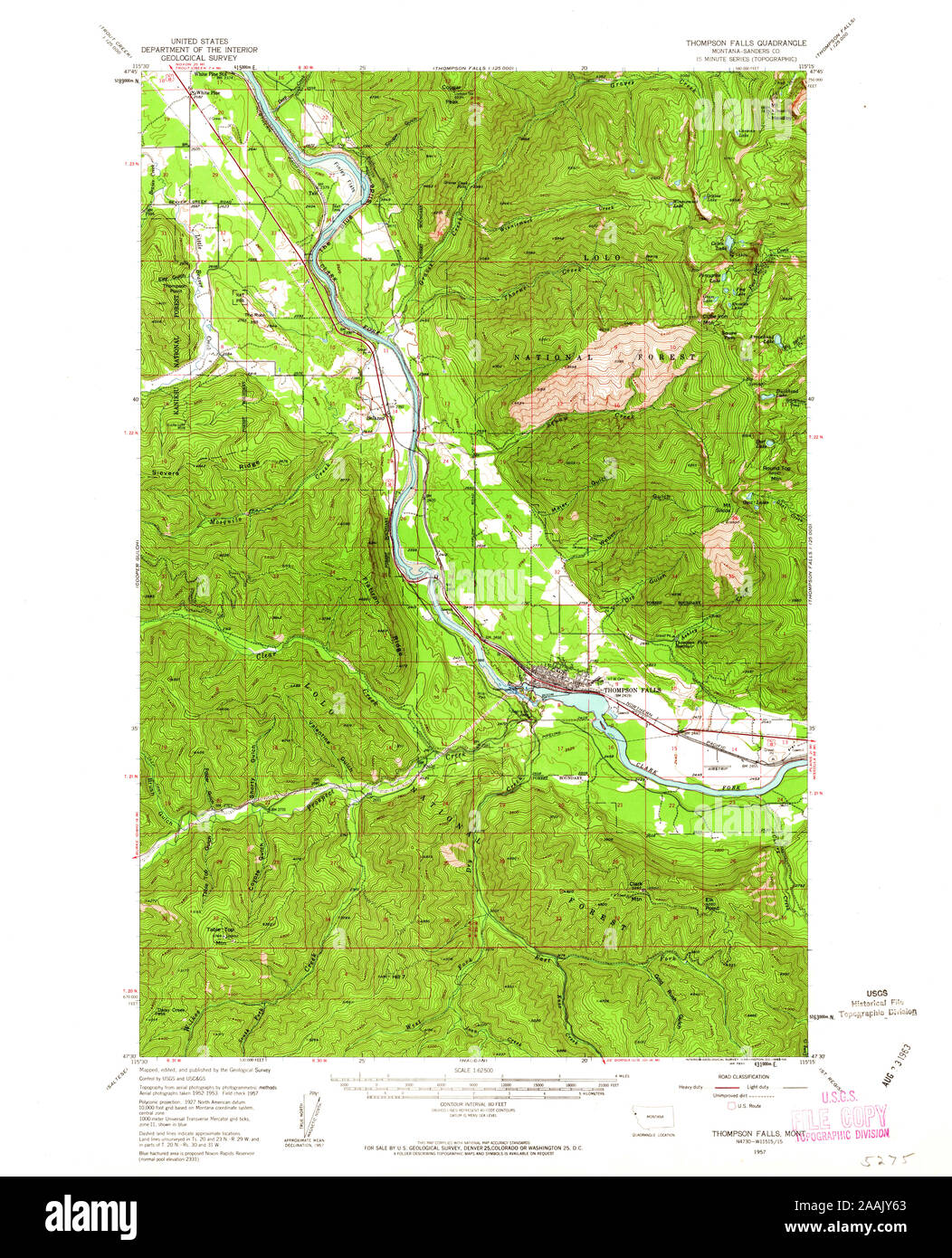 Map of thompson falls hires stock photography and images Alamy