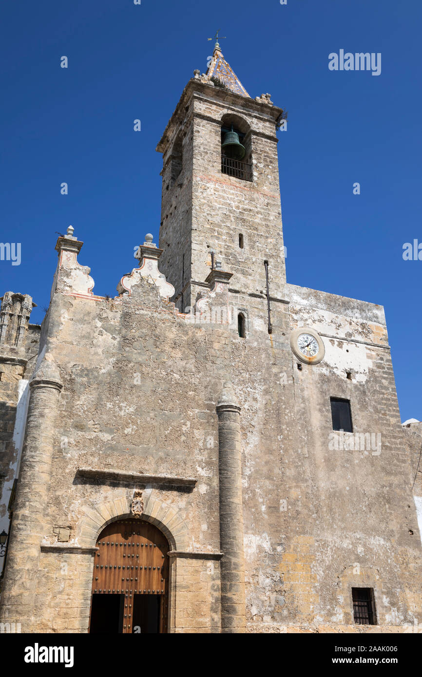 Iglesia Divino Salvador, Vejer de la Frontera, Cadiz province, Andalucia, Spain, Europe Stock Photo