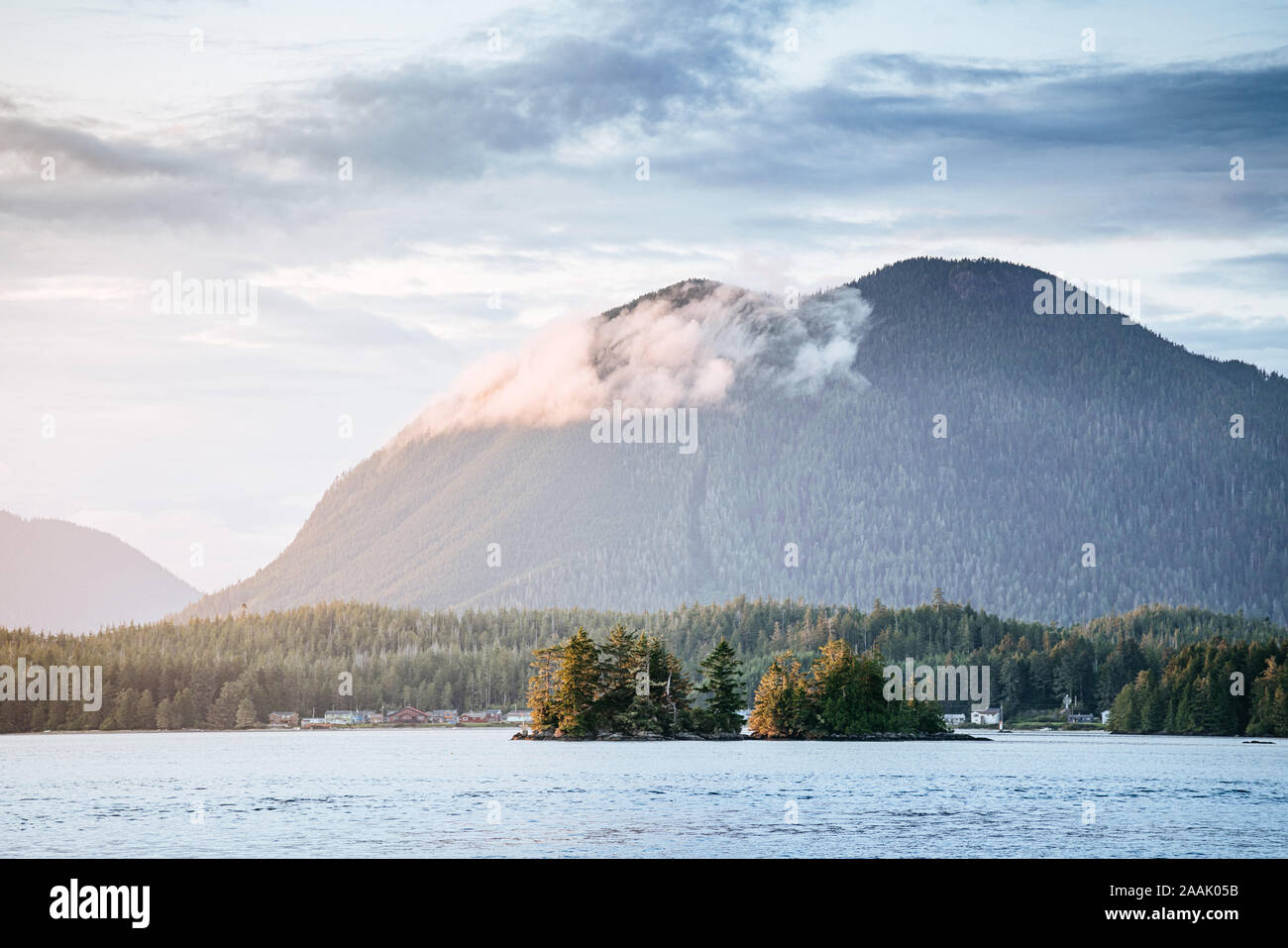 Clayoquot Sound wilderness landscape, Tofino, British Columbia, Canada Stock Photo