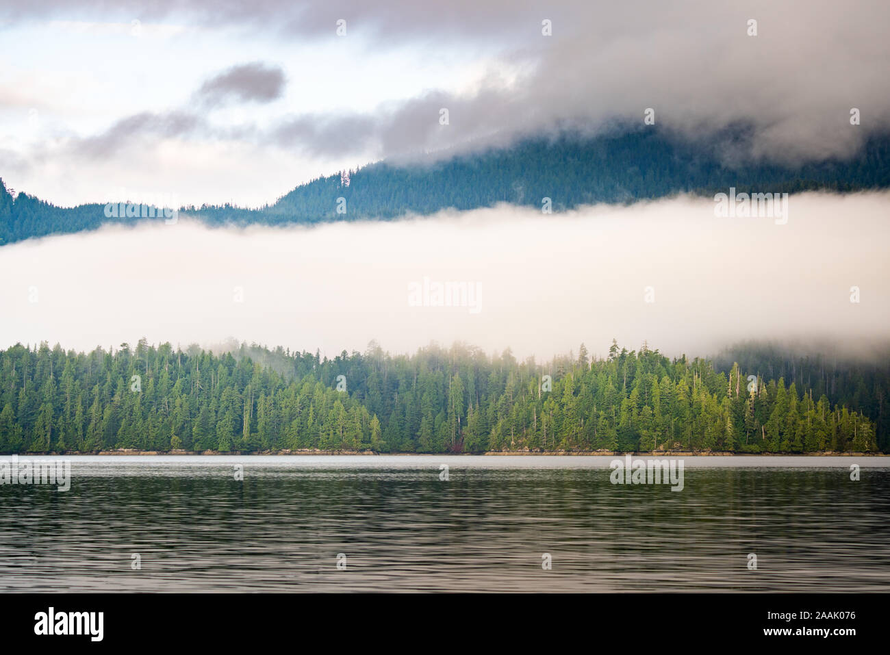 Clayoquot Sound wilderness landscape, Tofino, British Columbia, Canada Stock Photo