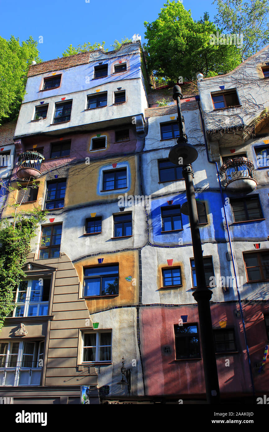 The Hundertwasser House, Vienna Stock Photo Alamy
