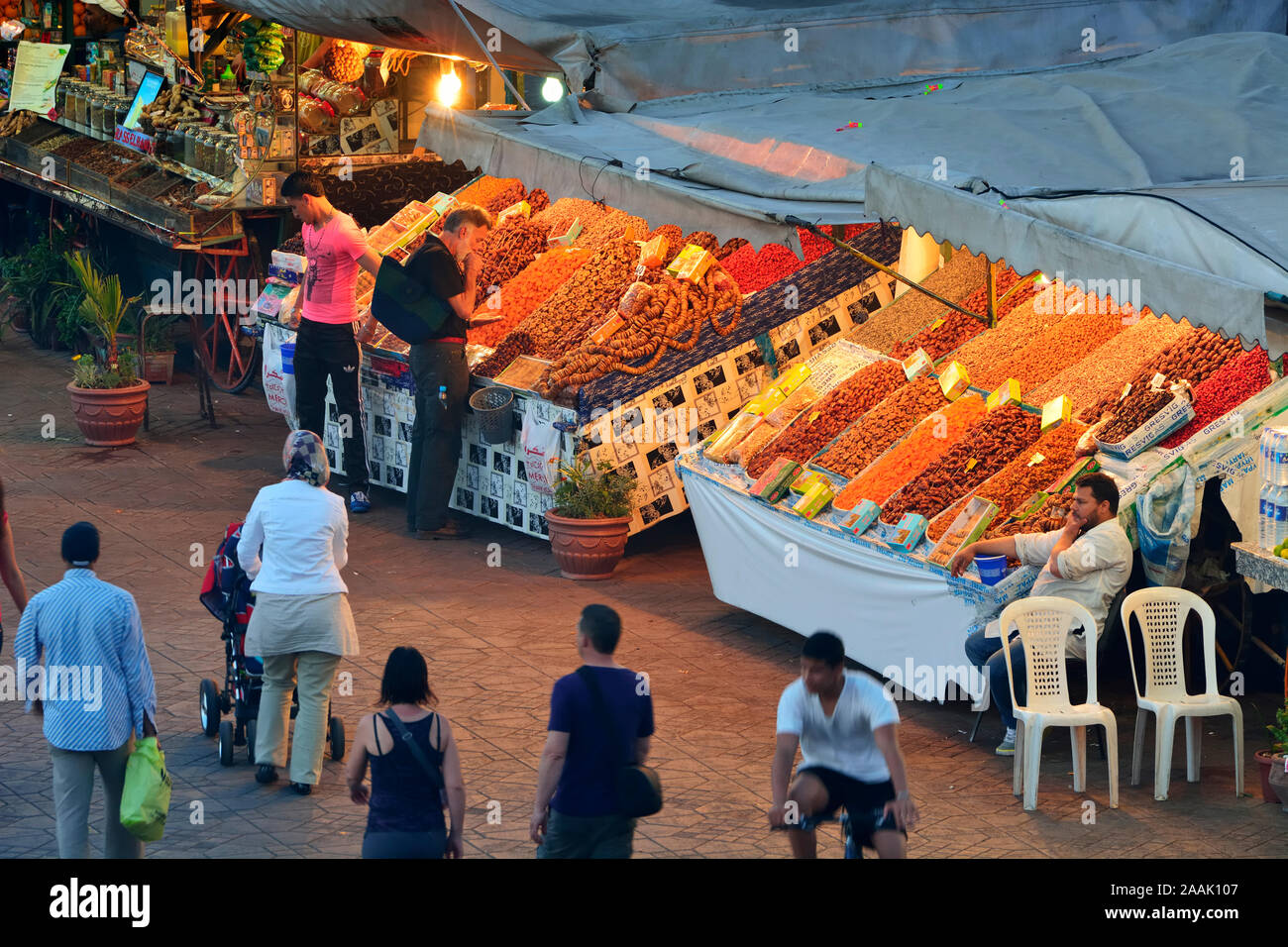 Djemaa el-Fna Square. Marrakech, Morocco Stock Photo