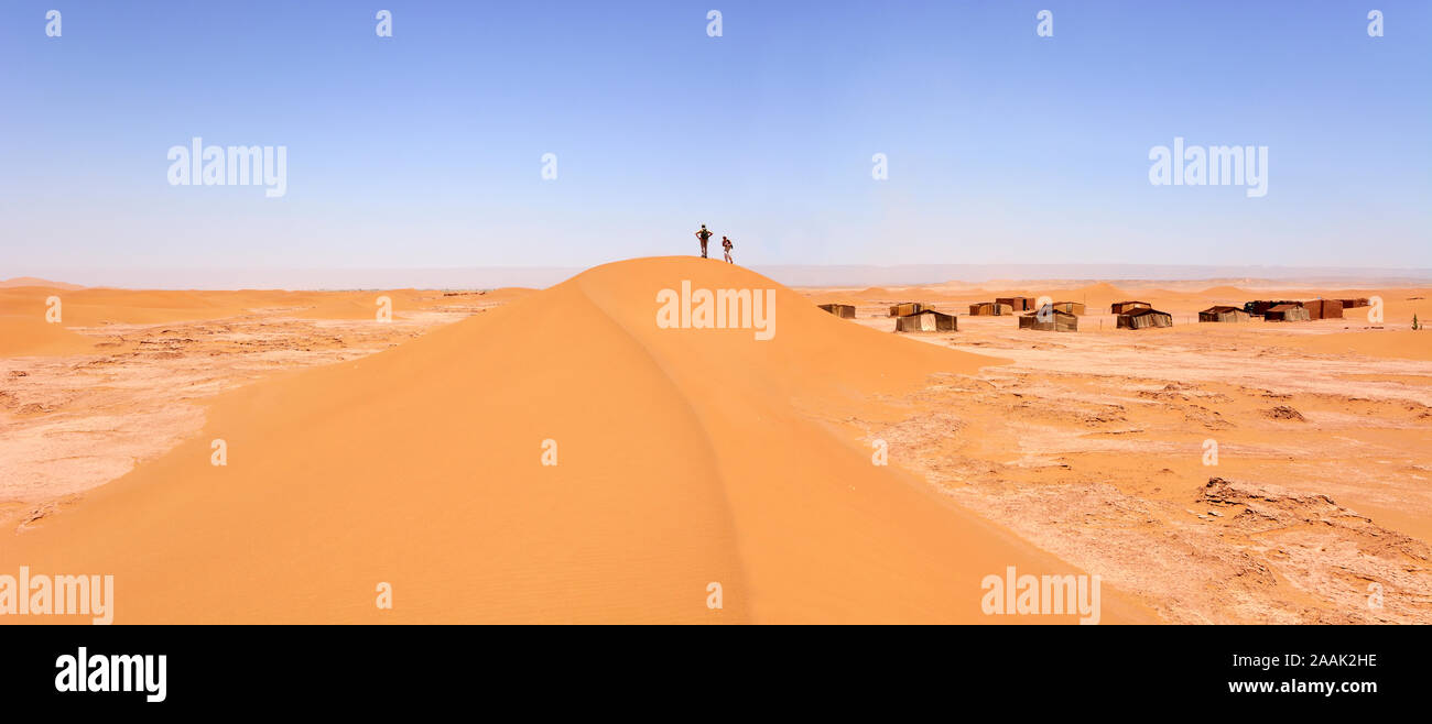 Erg Chigaga sand dunes, Sahara desert. Morocco Stock Photo