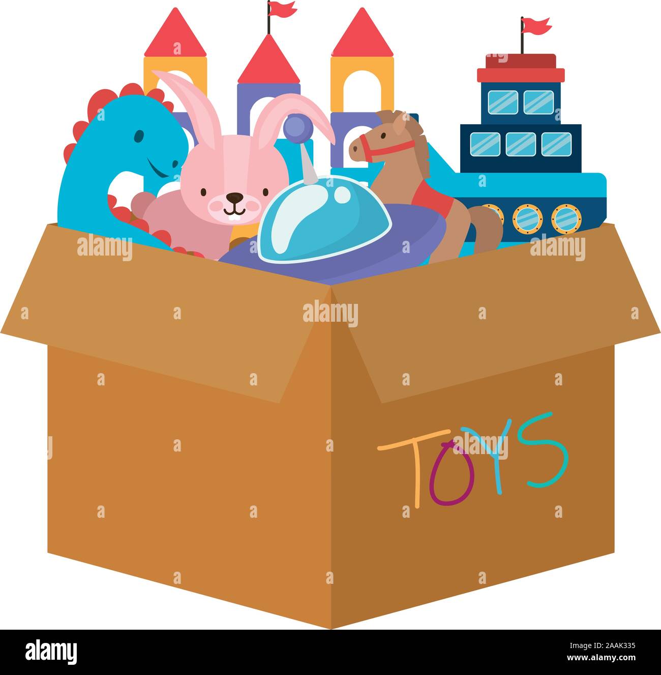Isolated toys and box vector design Stock Vector Image & Art Alamy