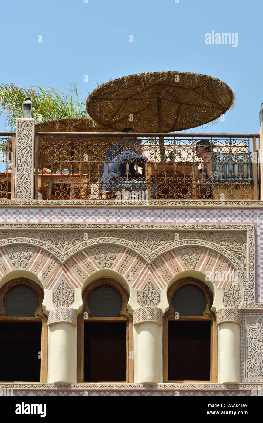 Kasbah Cafe. Saadian Tombs, Marrakech. Morocco Stock Photo
