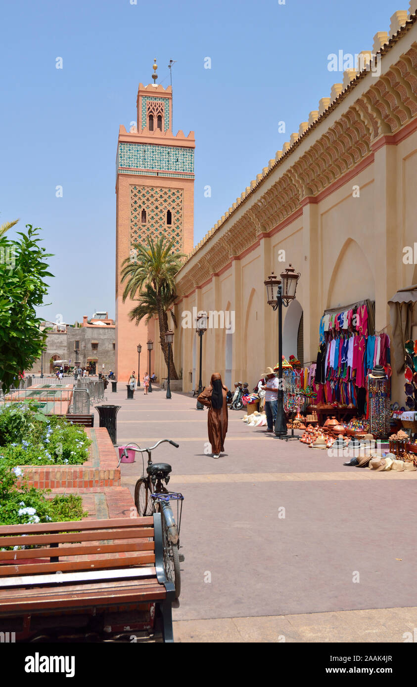 The Saadian Tombs, dating back to the 16th century, are the final resting place of about sixty members of the Saadi Dynasty. Marrakech, Morocco Stock Photo