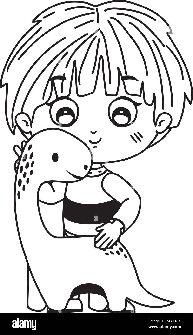 Cartoon toy dinosaur Black and White Stock Photos & Images - Alamy