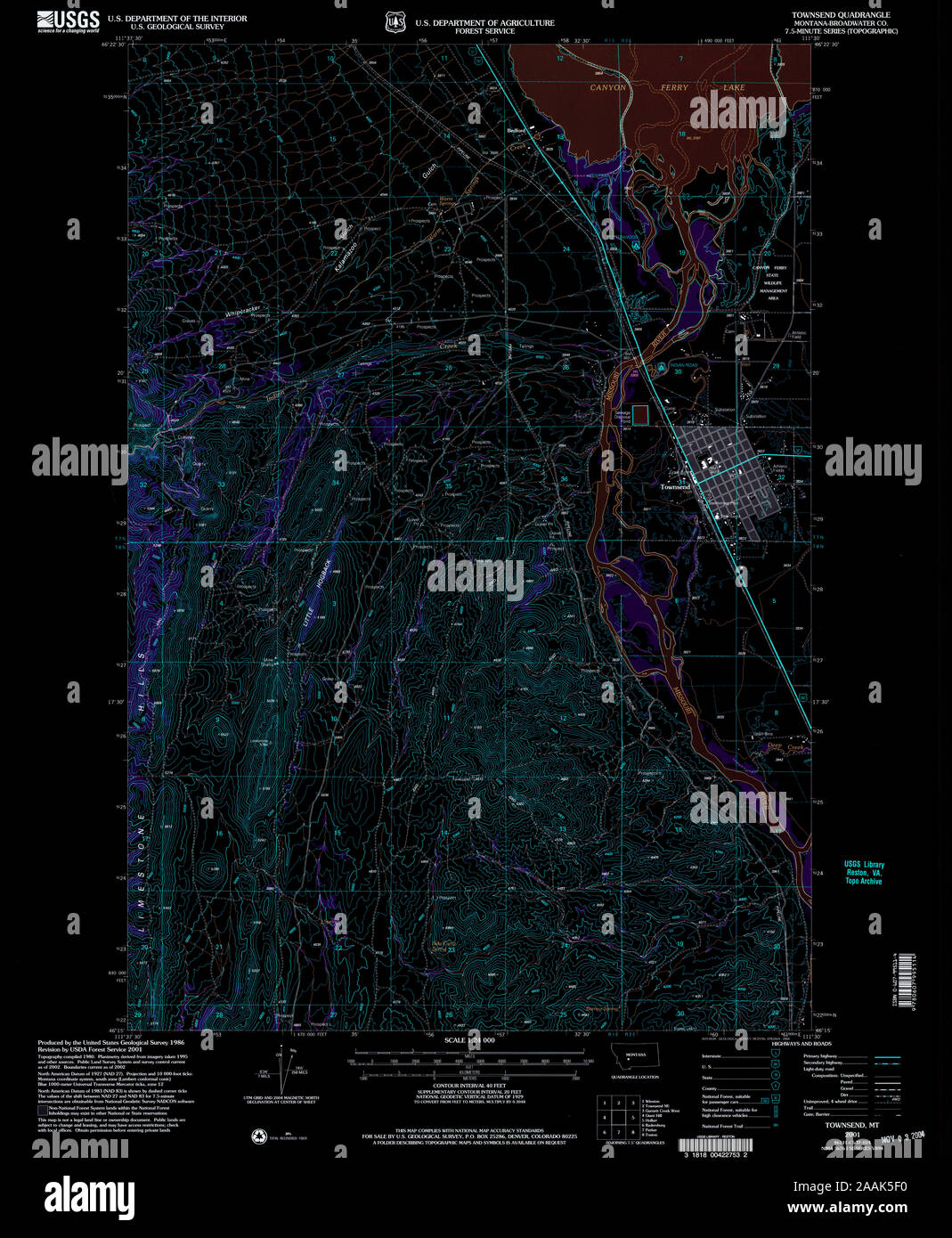 Map of townsend montana hires stock photography and images Alamy