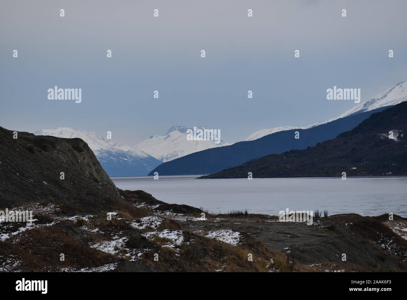 Argentine Patagonia landscape Stock Photo