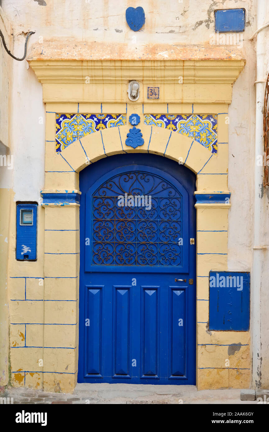 Traditional door in Essaouira. Morocco Stock Photo
