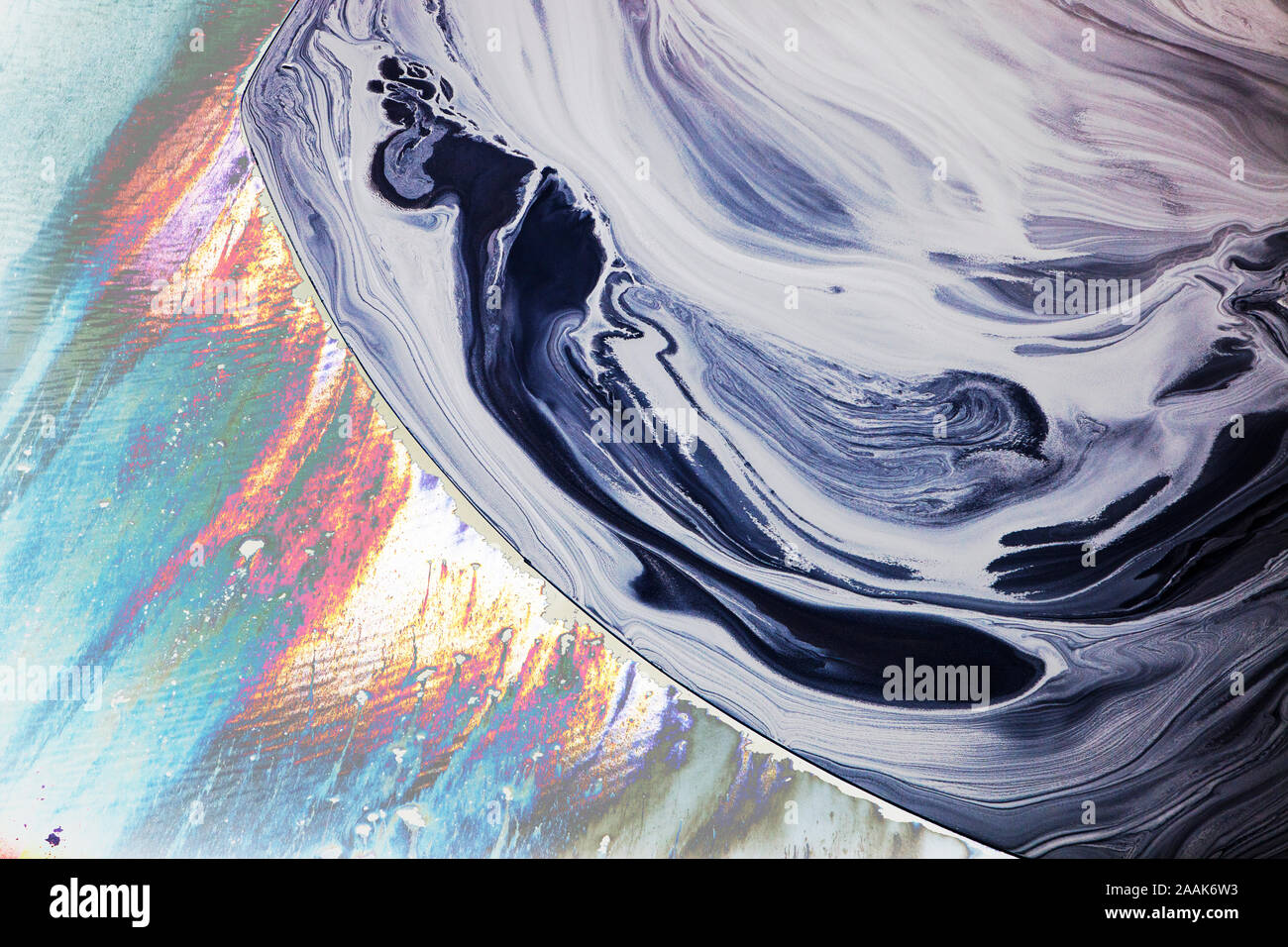 Floating Oil Patterns High Resolution Stock Photography and Images - Alamy