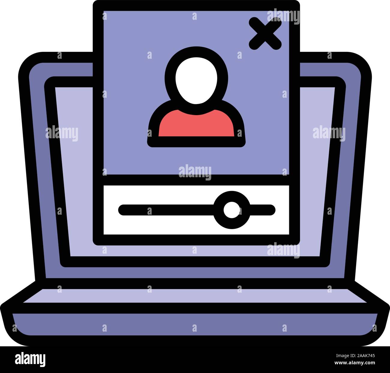 Webinar icon. Outline webinar vector icon for web design isolated on white background Stock Vector