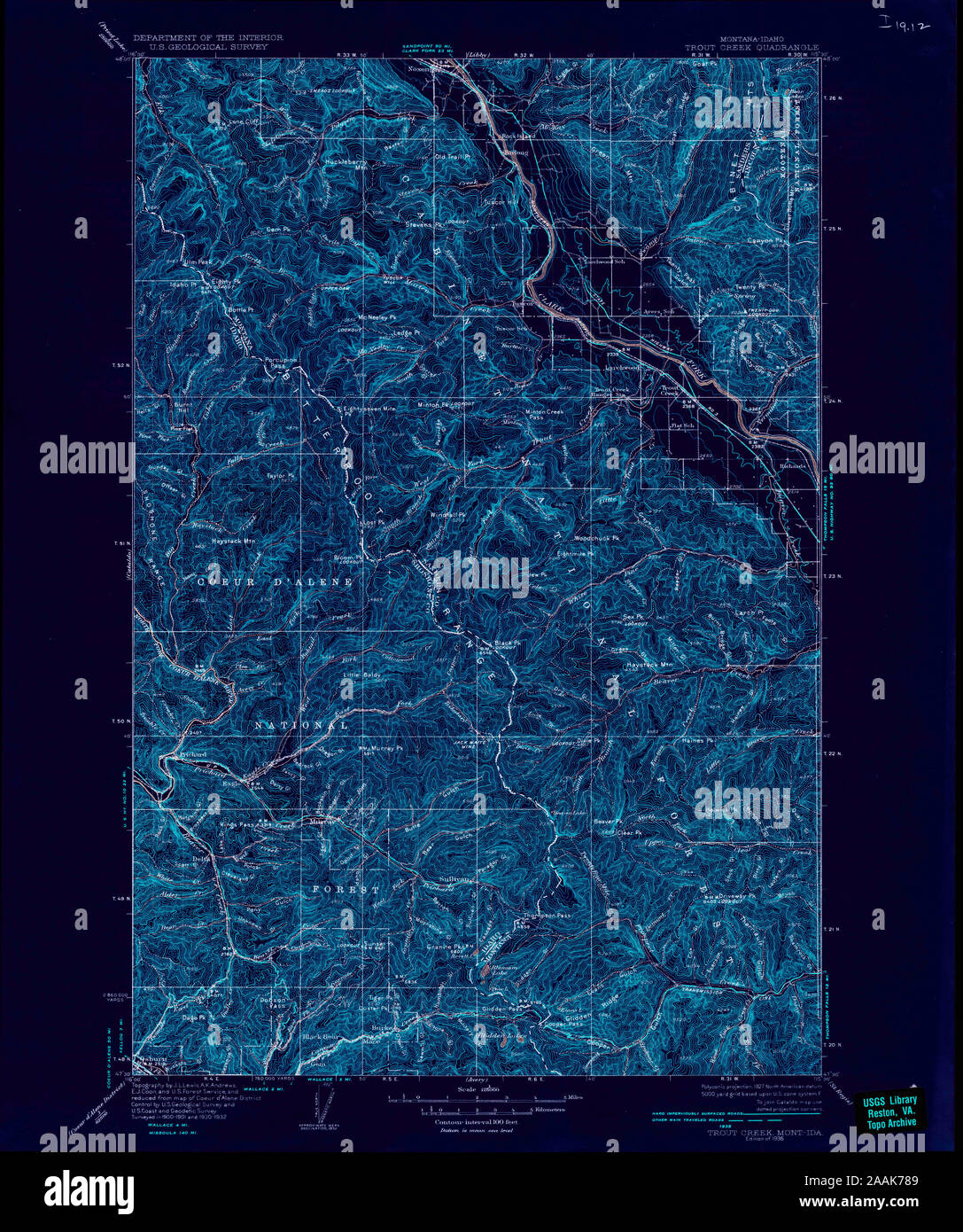 Trout creek montana map hi-res stock photography and images - Alamy