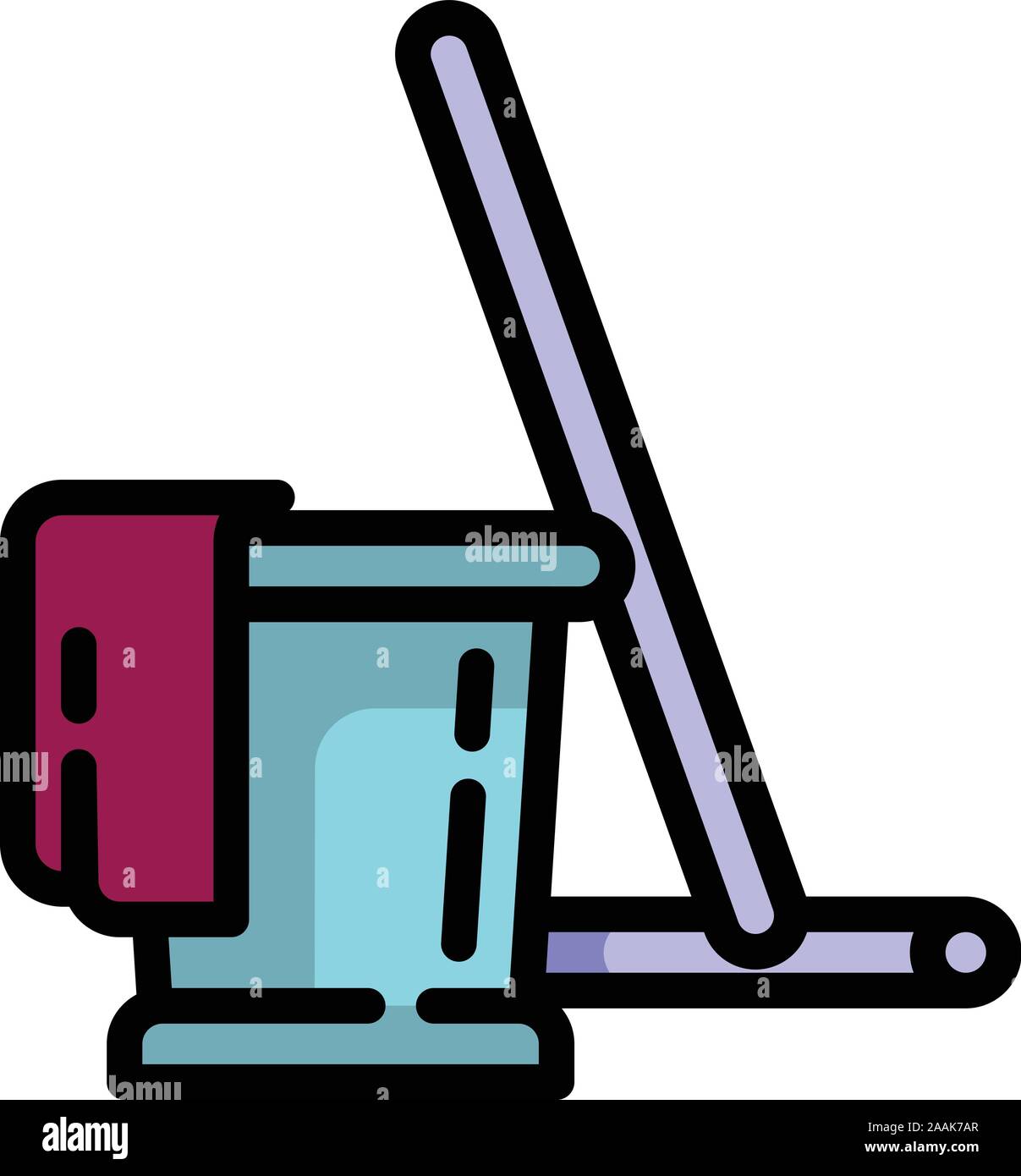 Wood mop icon. Outline wood mop vector icon for web design isolated on ...