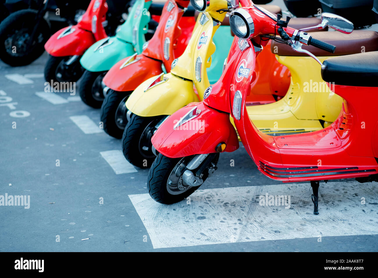 Electric scooters, Paris Stock Photo Alamy