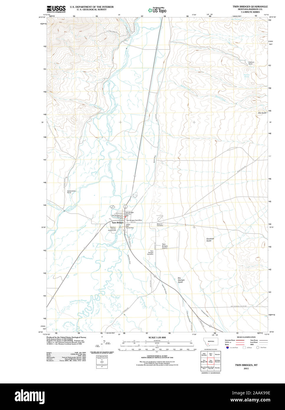 Map of twin bridges montana hires stock photography and images Alamy