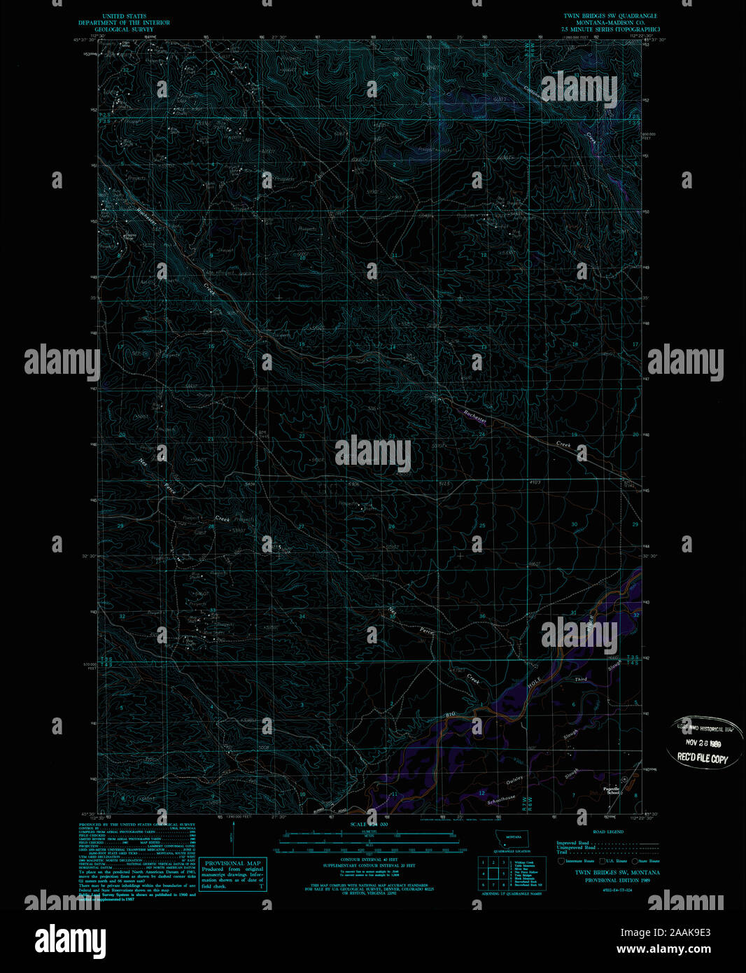 Twin bridges montana map hires stock photography and images Alamy