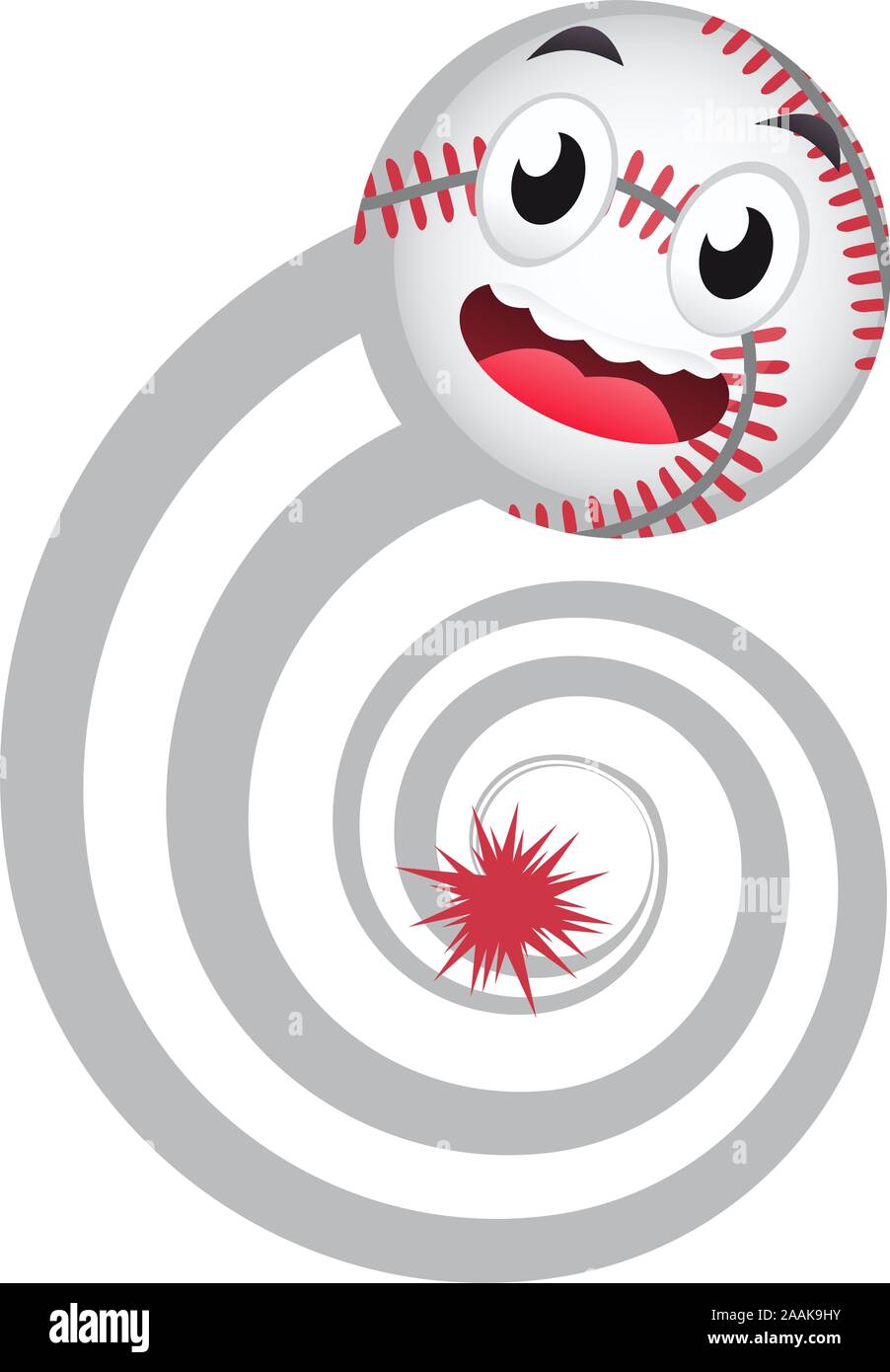 Baseball hit ball face Stock Vector Image & Art Alamy