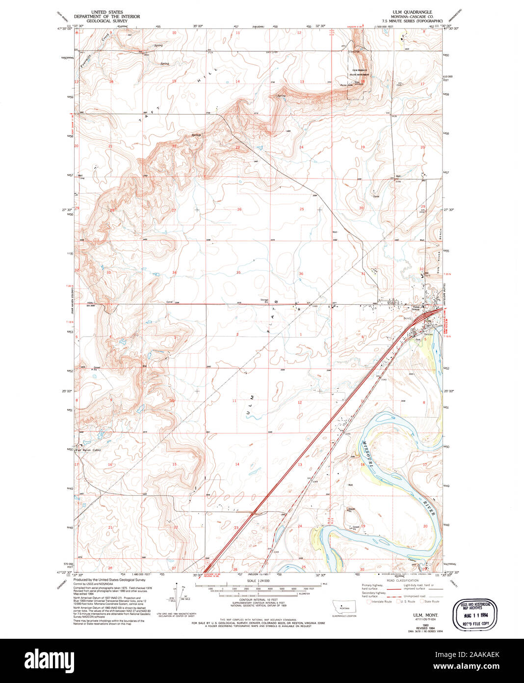 Map of ulm montana hires stock photography and images Alamy