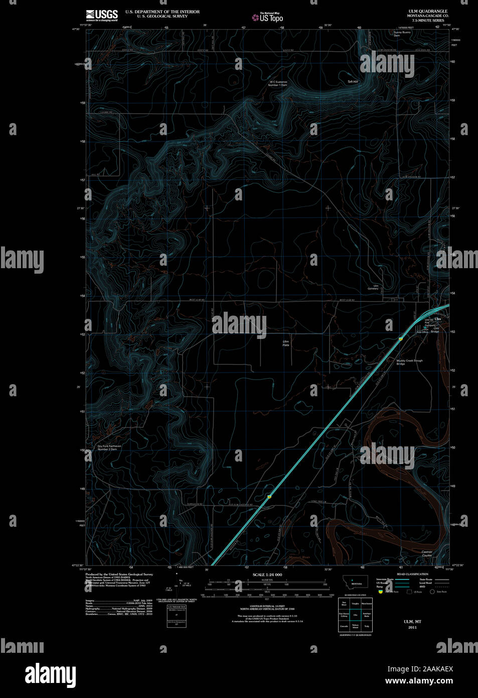 Map of ulm montana hires stock photography and images Alamy