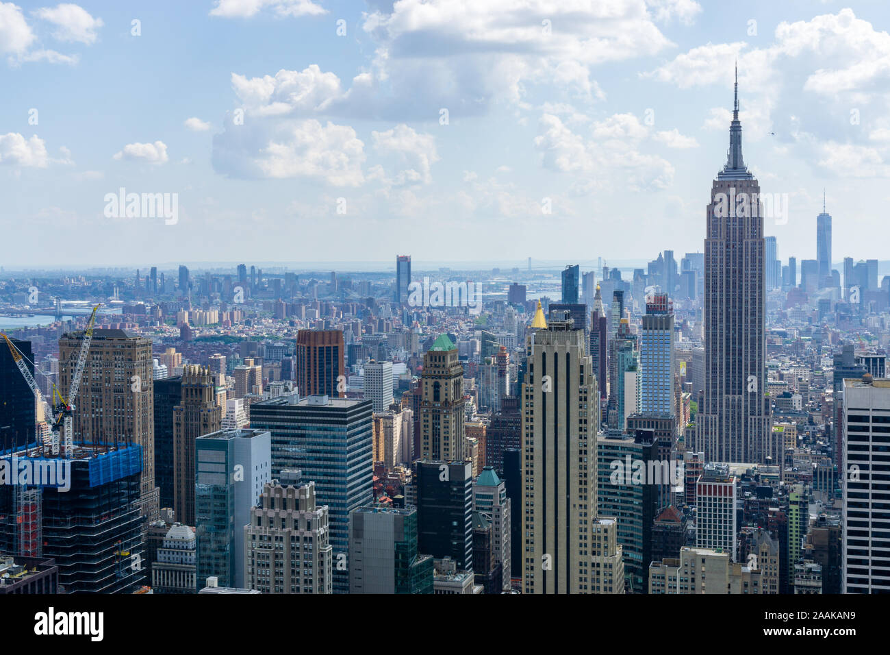 Manhattan New York Skyline Panorama Stock Photo