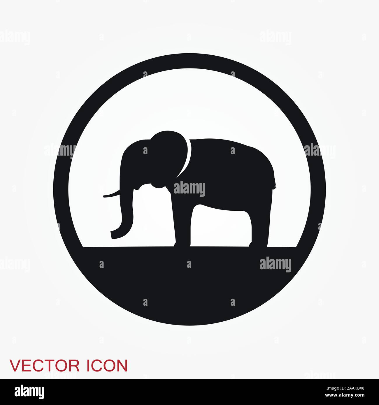 Elephant icon, vector logo line art illustration Stock Vector Image ...