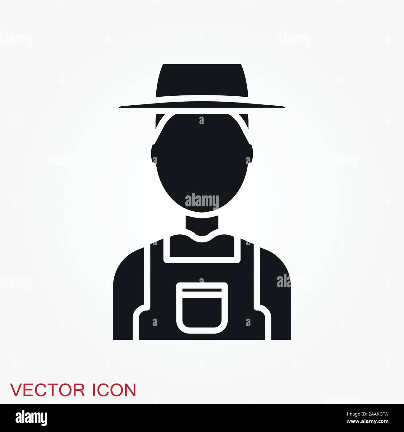 Farmer icon - vector farmer avatar or symbol Stock Vector Image & Art ...