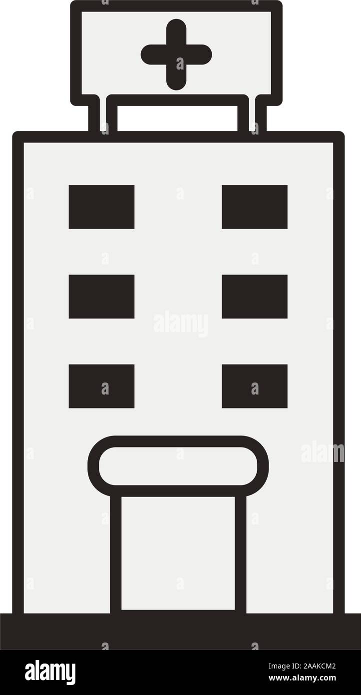 hospital building flat style icon Stock Vector Image & Art - Alamy