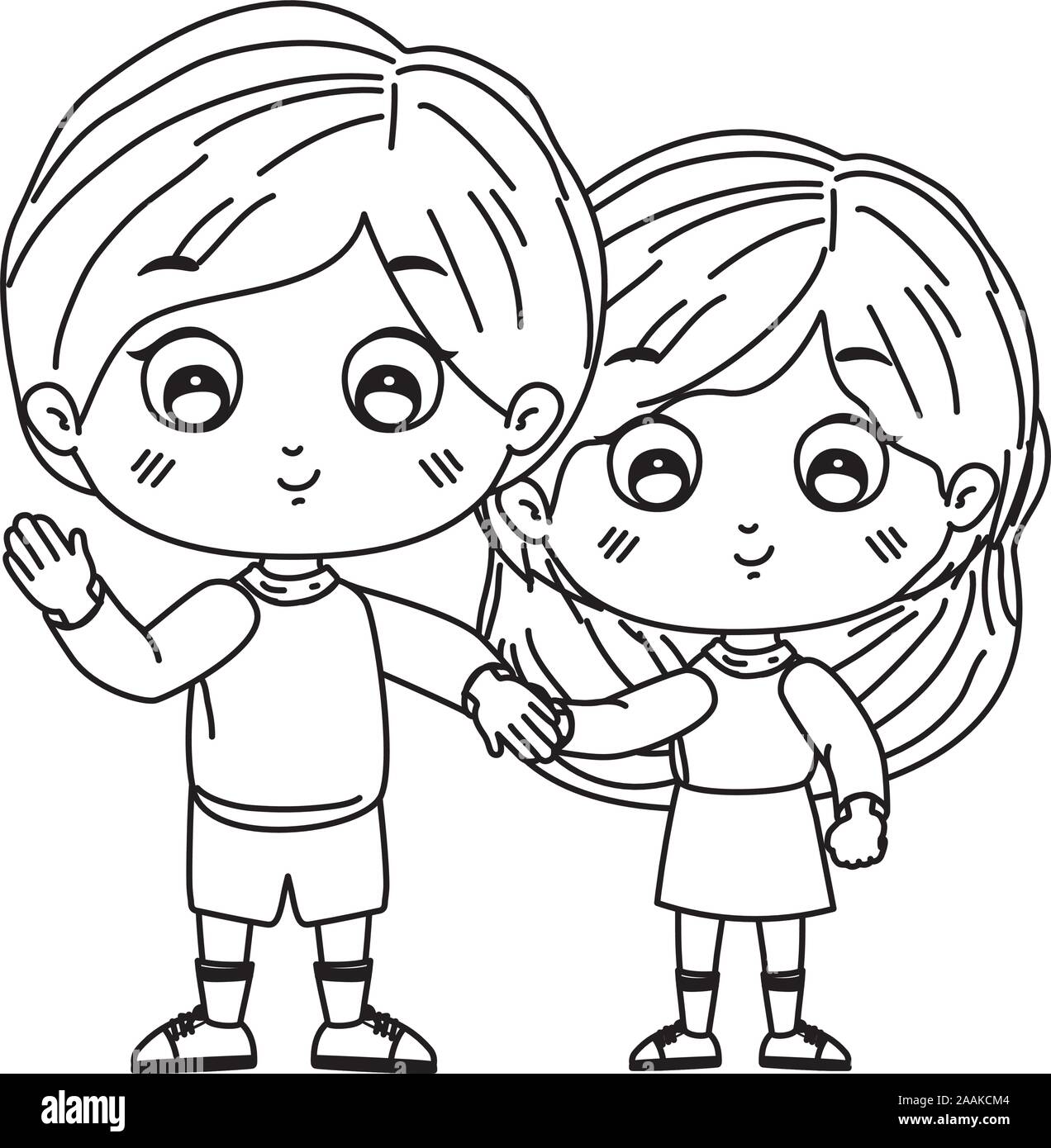 Girl and boy cartoon vector design Stock Vector Image & Art - Alamy