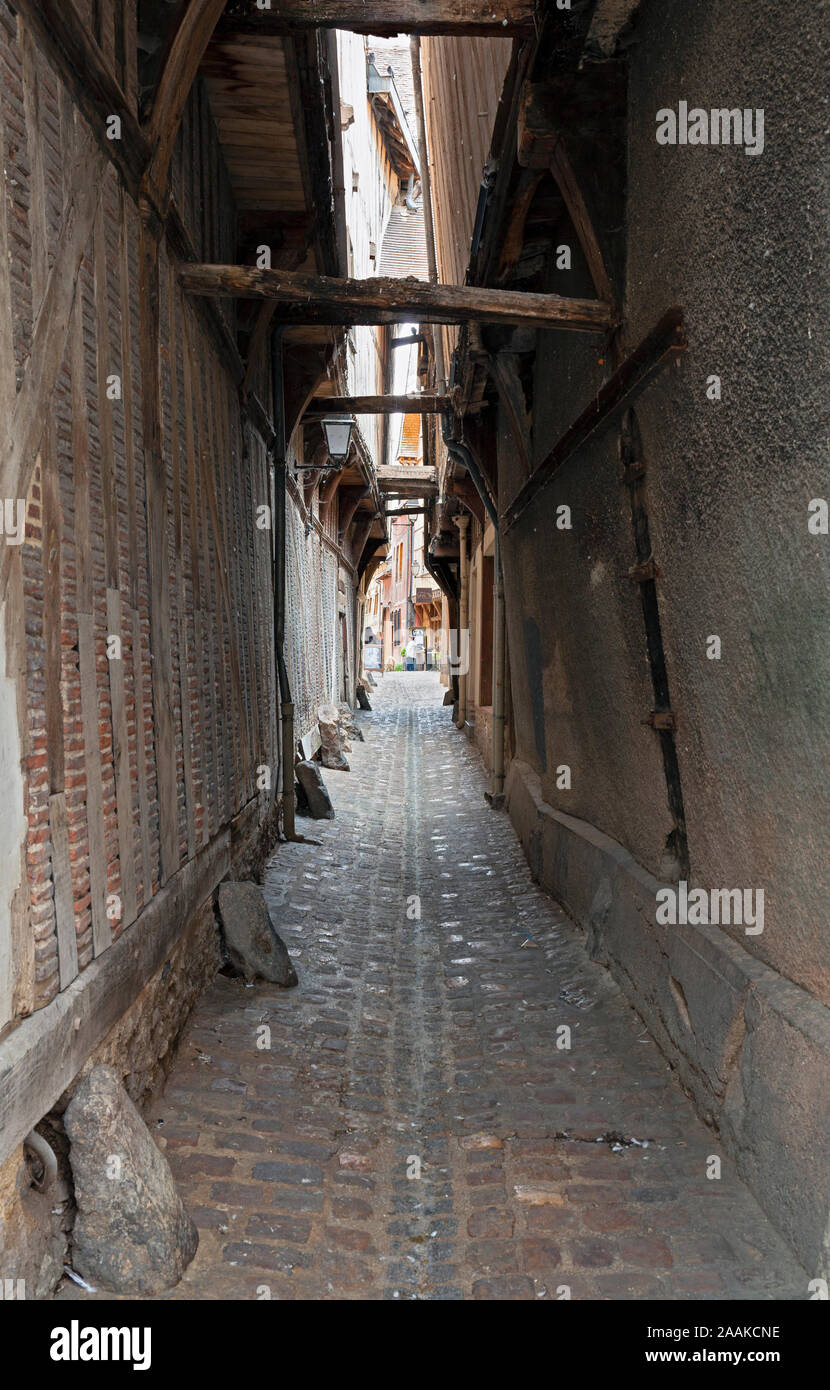 France, Grand Est, Troyes, Ruelle des Chats (Cat Alleyway) Stock Photo