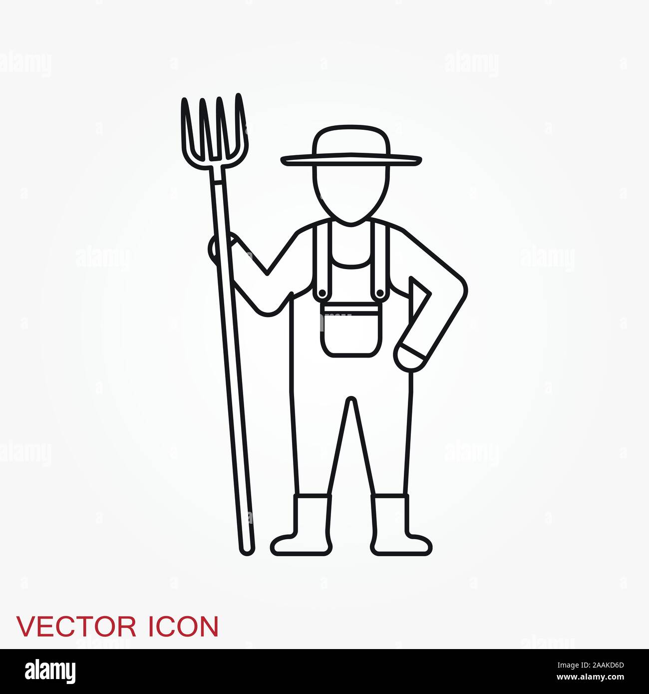 Farmer icon - vector farmer avatar or symbol Stock Vector Image & Art ...