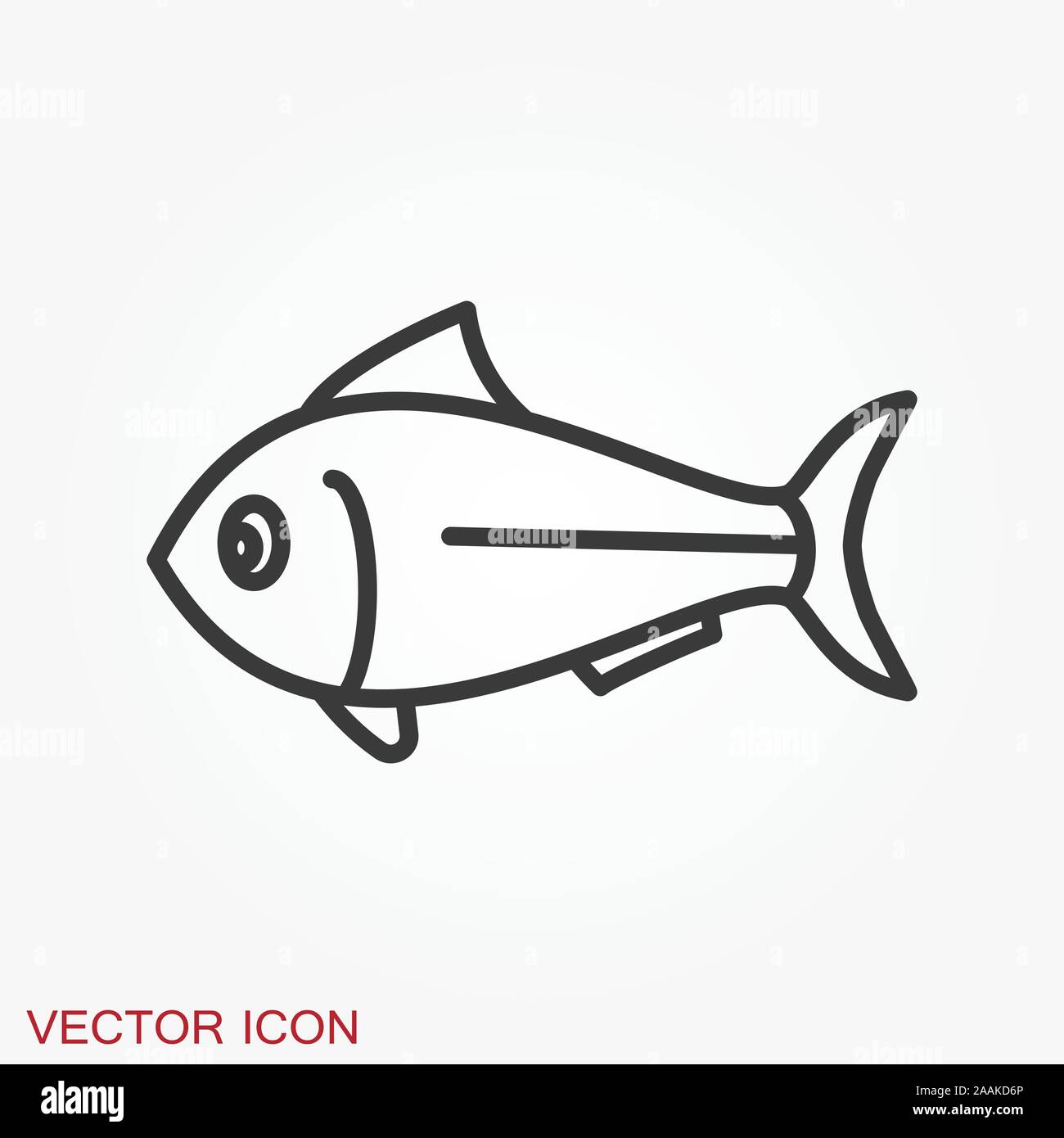 Fish Icon, vector illustration for design Stock Vector Image & Art - Alamy