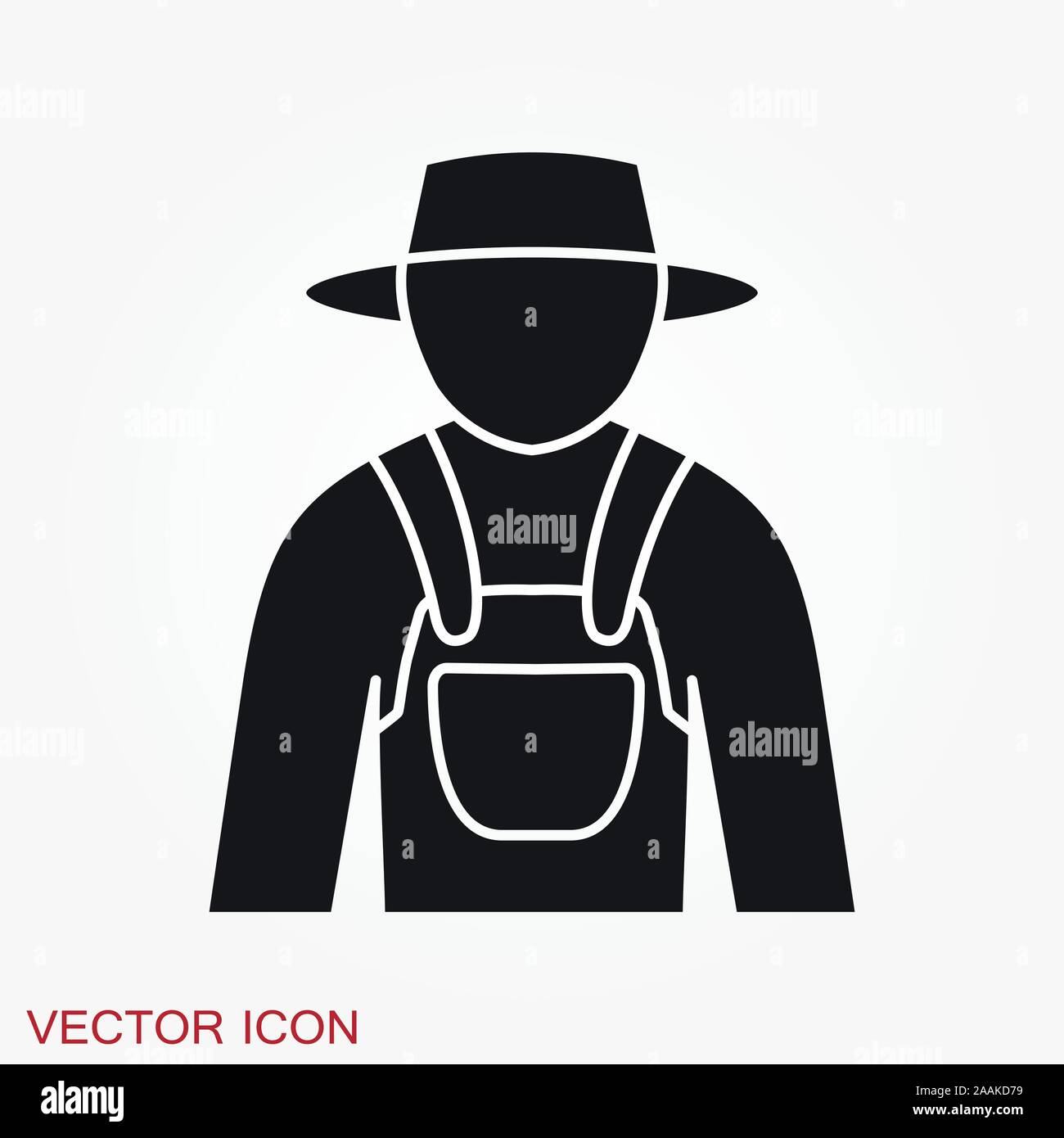 Farmer icon - vector farmer avatar or symbol Stock Vector