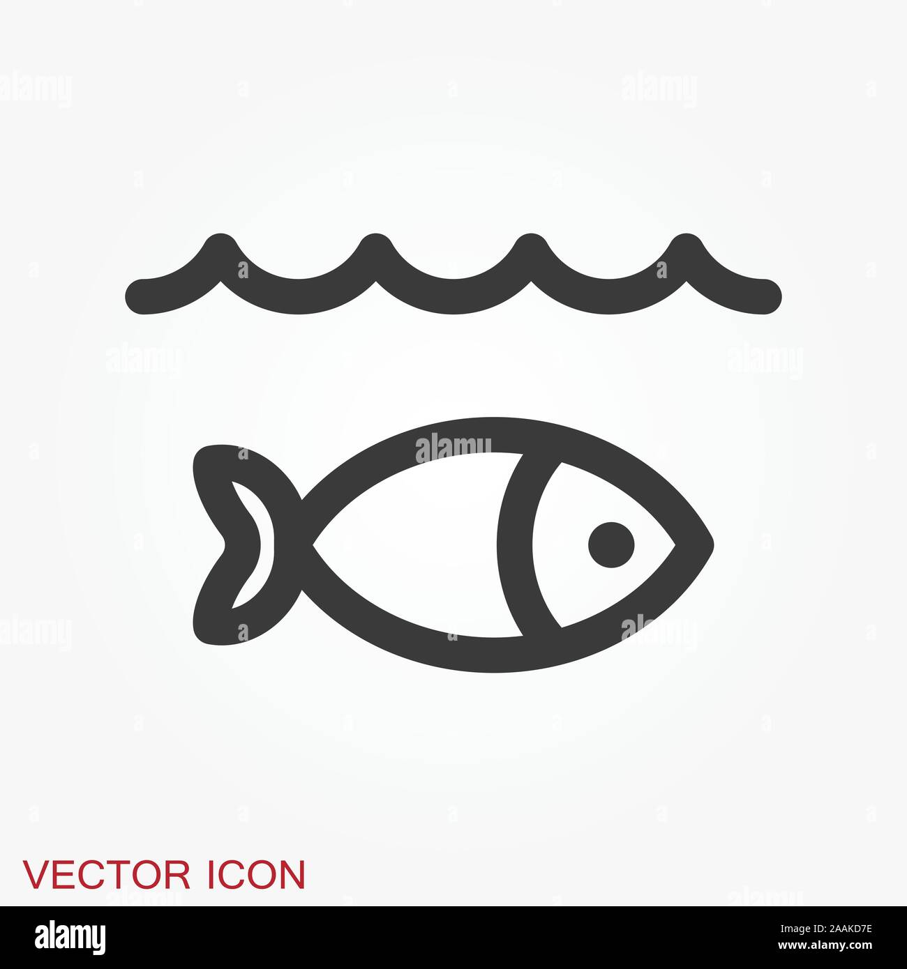 Fish Icon, vector illustration for design Stock Vector Image & Art - Alamy