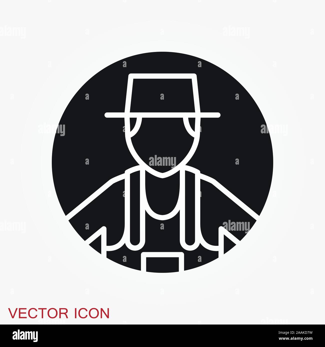 Farmer icon - vector farmer avatar or symbol Stock Vector Image & Art ...