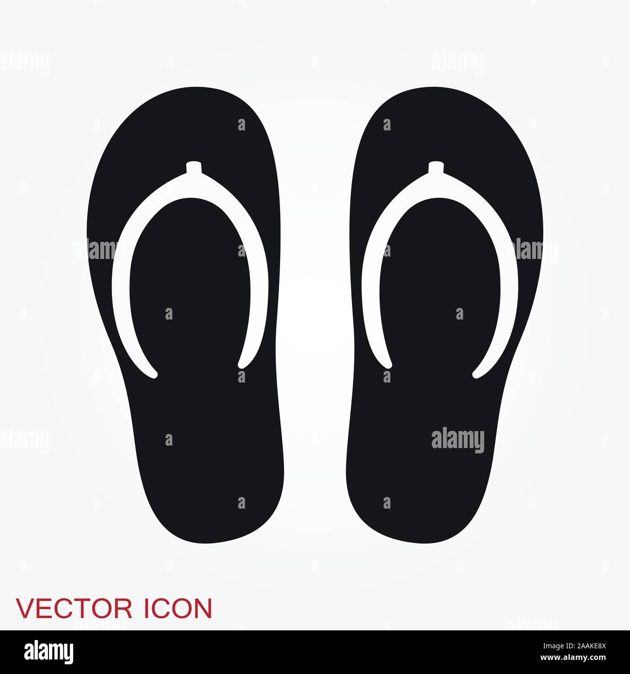 Flip flops icon isolated on background, vector symbol Stock Vector