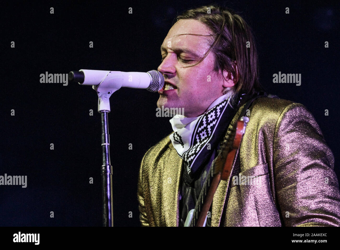 RIO DE JANEIRO, 04.04.2014 - A banda Arcade Fire se apresenta no Citibank Hall na noite desta sexta-feira. (Foto: Néstor J. Beremblum / Divulgação T4F Stock Photo