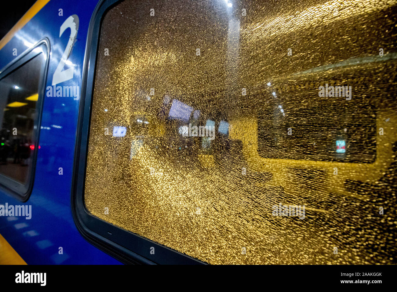 Utrecht, Netherlands. 22nd Nov, 2019. BREDA, Central station, 22-11-2019, Possible attack on a train betweem Gilze Rijen and Breda with a gun. Credit: Pro Shots/Alamy Live News Stock Photo