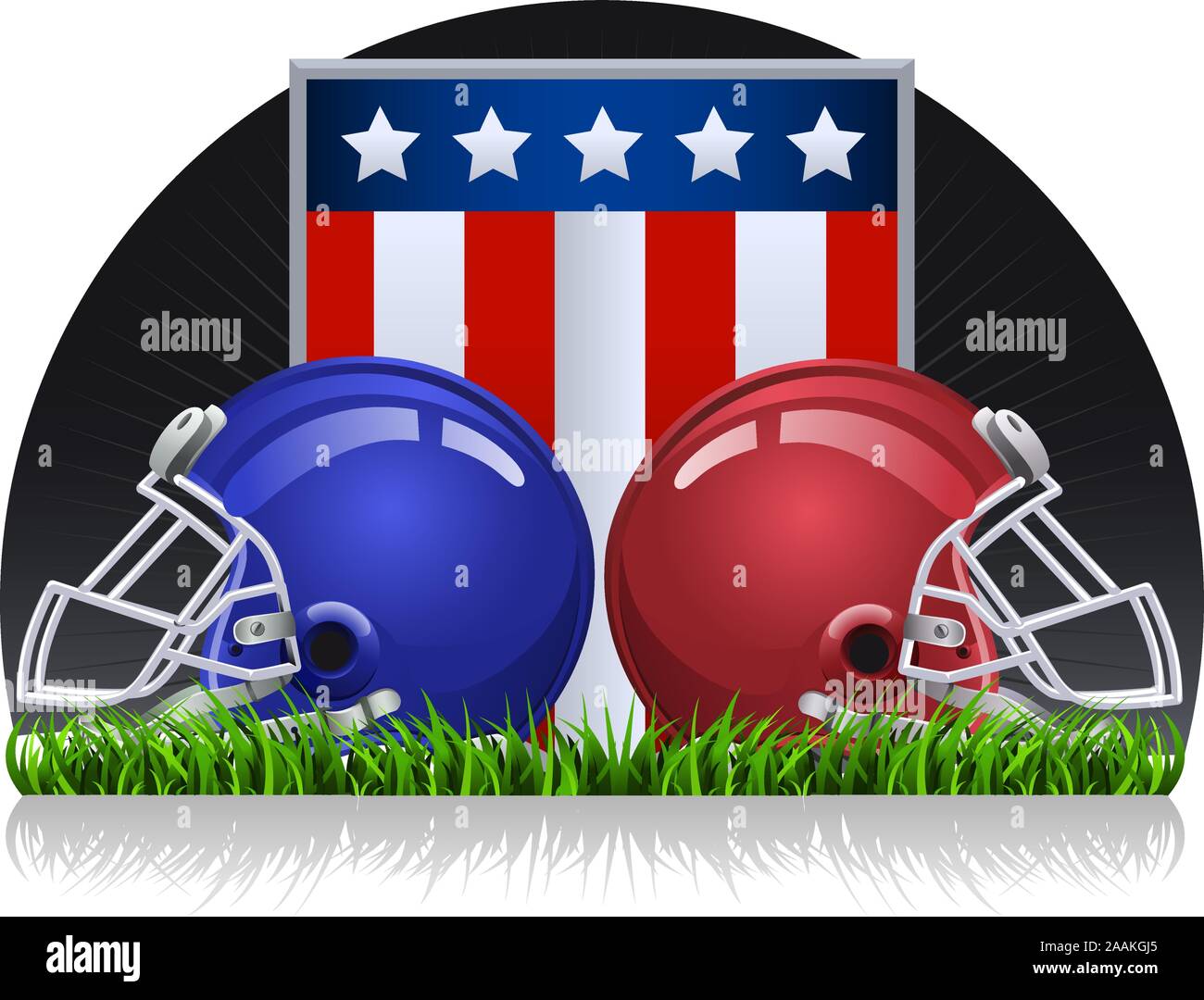 American flag on green grass Stock Vector Images - Alamy