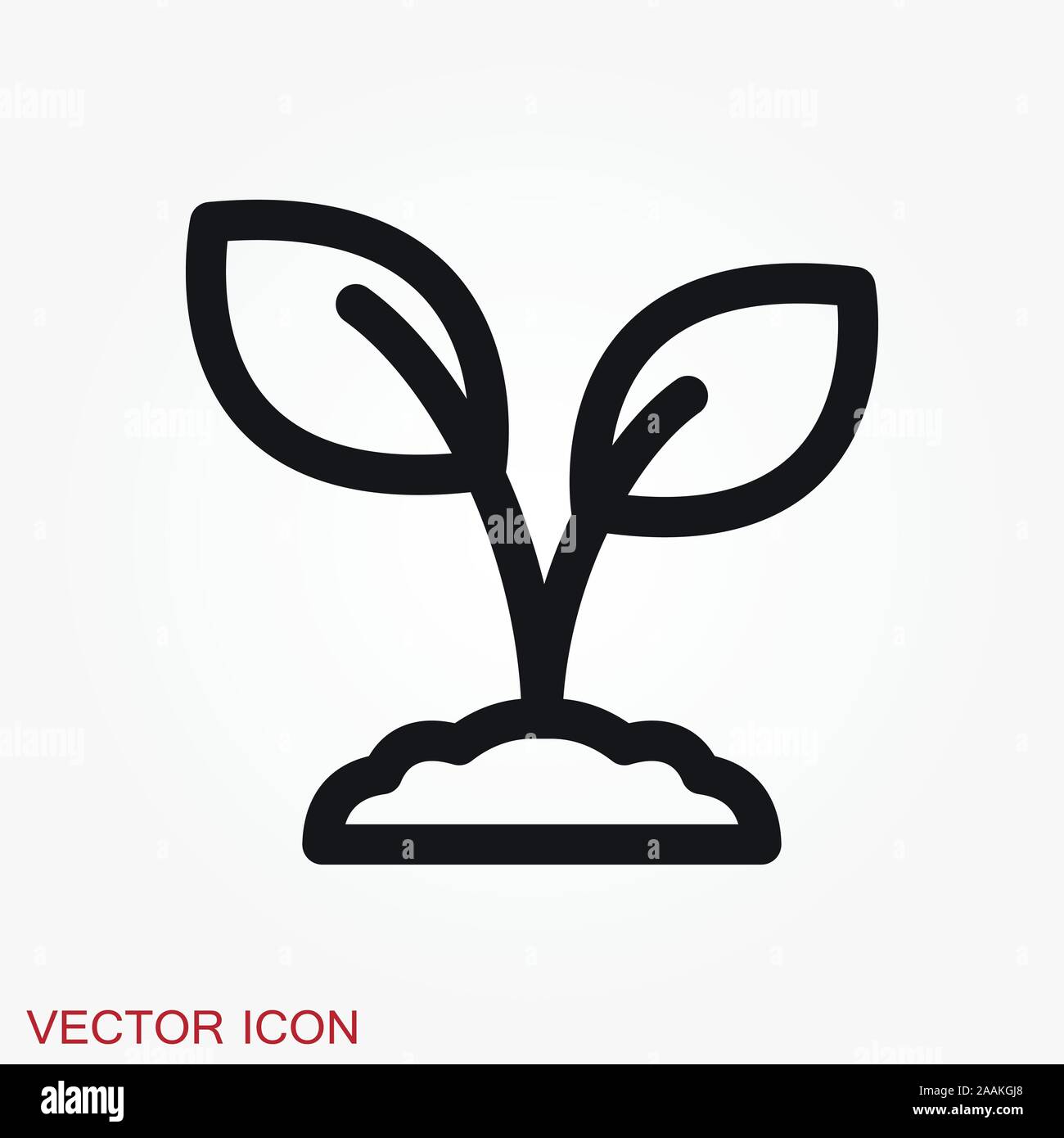 Garden icon isolated on background. Gardening symbol Stock
