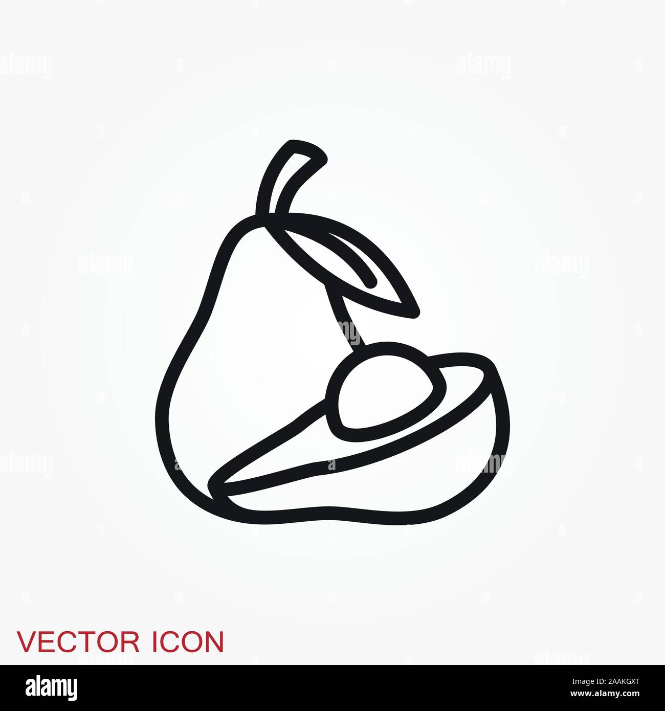 Fruit icons, vector symbol of food signs Stock Vector Image & Art - Alamy